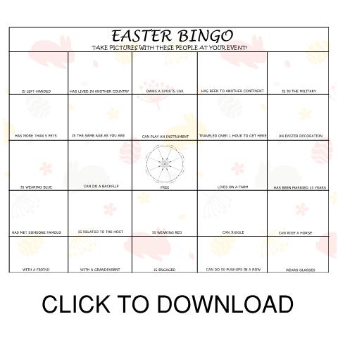 DOWNLOAD EASTER BINGO CARD